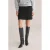 WE Fashion bouclé korte rok zwart