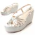 Montevida Wedge Sparto Sandalen Wesparto5 In Zilver
