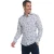 R2 Amsterdam overhemd blauw geprint lange mouw geprint