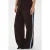 Saint Tropez high waist casual broek met krijtstreep donkerbruin