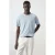 Mango Man linnen slim fit T-shirt – lichtblauw