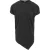 Urban Classics Heren Asymmetrisch Lang T-shirt (Zwart)