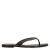 Sacha leren teenslippers bruin