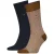 Tommy Hilfiger Sokken met contrastdetail voor heren (Set van 2) (Marine / Bruin)