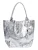 Roberta M Zilver Rundleer Tas