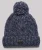 Kabelbeanie van Tweed Blauw