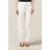 Oltre Cotton Chinos With Floral Embroidery White