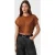 AllSaints Mira Satin Tee Rust Brown