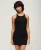 Superdry Vrouwen Rib Racer Jurk met Borduursels Zwart