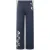 REVIEW straight fit sweatpants met bloemig borduursel