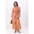 Lange maxi-jurk met bloemenprint en A-lijn model voor dames, geschikt voor hijab.