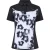 Head Dames Bloemen Performance Polo Shirt (Zwart/Wit)