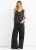 Grijze glitter V-hals vest gebreide trui