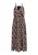 faina Jurk  chamois / rood / zwart / wit