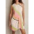 Reiss Block Stripe Print Short Dress Pink/green