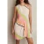 Reiss Block Stripe Print Short Dress Pink/green