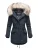 Navahoo Premium Dames Winterjas Lady Like – Klassieke Parka met Afneembare Kunstbontkraag