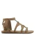 Mango Kids leren sandalen met franjes lichtbruin