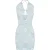 Off White Mini-jurk met bandana-print voor dames (Blauw/Wit)