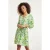 Smashed Lemon 24058 bird print jurk met v-hals |