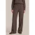 G-maxx wide leg gestreepte broek met strass-steentjes – bruin