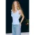 Mango wide leg jeans met strass-steentjes – lichtblauw