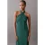 MANGO TEEN maxi jurk donkergroen