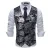 Slim-fit gilet met print, enkele rij knopen, zilver