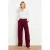 LOLALIZA wide leg regular waist broek donkerrood