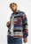 2Y Premium Overhemd  navy / bruin / donkerrood / wit