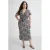 GREAT LOOKS crinkle overslagjurk met bloemenprint blauw/bruin