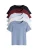 The Set Shirt  navy / pastelblauw / donkerrood / wit
