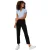 Jack Wills Stella denim-jeans met hoge taille en slank model voor dames (Massief zwart)