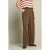 LOLALIZA wide leg broek met krijtstreep – bruin