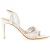 Santoni Witte Leren Stiletto Hak Sandalen