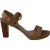Stuart Weitzman Open-Toe Strappy Blokhakken in Bruin Suède