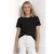 Street One Dames Shirt met ronde hals en geborduurd detail in Zwart