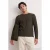 TRENDYOL MAN Heren Kaki Effen Lang Regular fit Sweatshirts