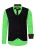Shirt with vest and tie set of 3