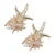 Candy Sweet Jewellery oorbellen met zeester ecru/goudkleurig