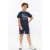 No Way Monday T-shirt met backprint donkerblauw
