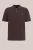 Fundamentals – Heren regular fit polo met structuur en embroidery – Regular fit – Donkerbruin – Katoen –