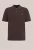 Fundamentals – Heren regular fit polo met structuur en embroidery – Regular fit – Donkerbruin – Katoen –