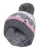Heat Holders – Dames Thermische Winter Pom Pom Muts – Roze / Grijs