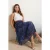 TRENDYOLMİLLA Dames Donkerblauw Stippen Midi Skater Rokken