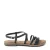Lazamani leren sandalen zwart