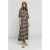 Summum Woman Dress Polo Collar Flowy Ikat Night Sky