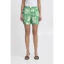 ICHI regular waist casual short groen