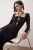 TRENDYOLMİLLA Dames Zwart Effen Maxi Lang Cocktail Bodycon Jurken