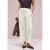 Street One Dames Wide Legs broek met borduurpatroon in Wit